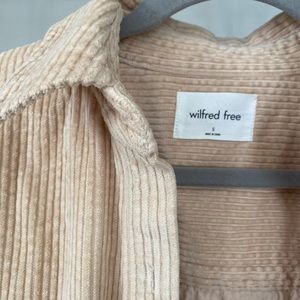 aritzia corduroy shacket